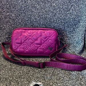 NWOT Lug Coupe XL LE Purple Leather crossbody bag